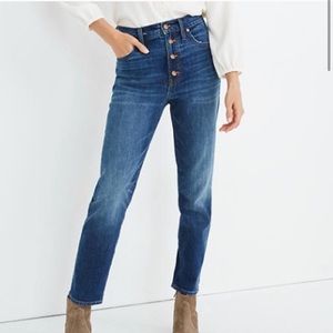 Madewell Perfect Vintage Crop Jean Button Front